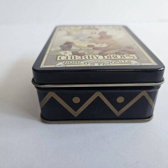 Vintage Hoffman's Cherry Cough Drops Small Tin Collectible Storage Container 4" - Picture 10 of 11
